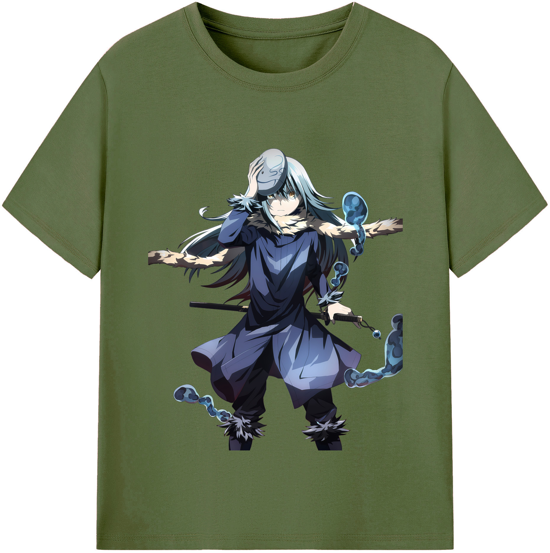 （画像用） 転スラ Regarding Reincarnated to Slime 綿100％半袖Tシャツ（フロントプリント）